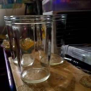 3 Vintage small jelly juice jars